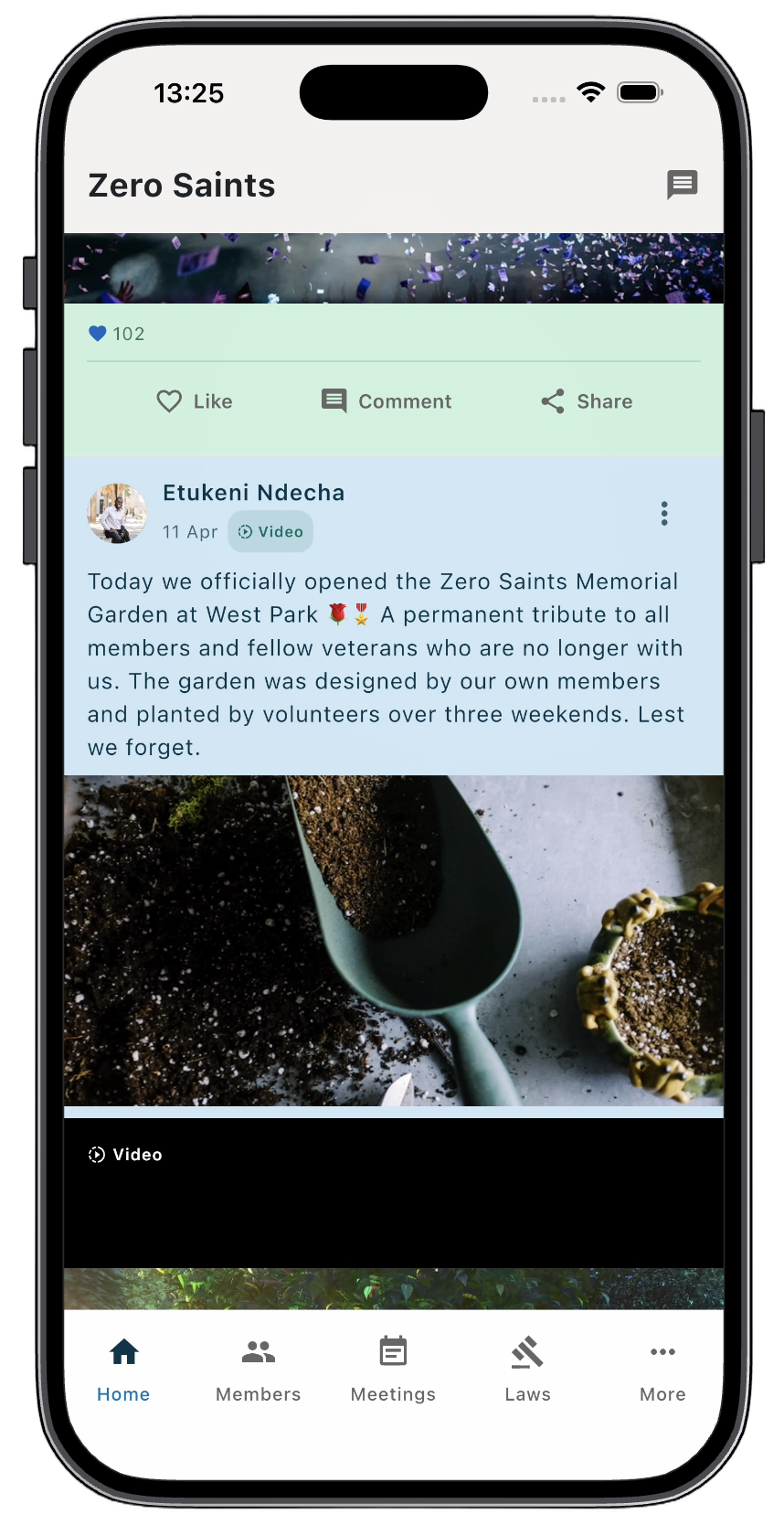 Grupp app on iPhone